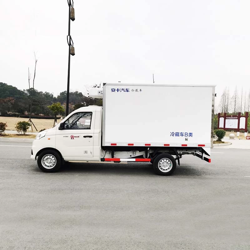 Foton 4x2 freezer Refrigerator Truck transport vegetable Front Side View
