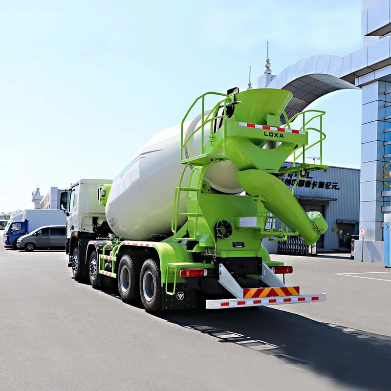 FOTON 8*4 10 cbm concrete mixer truck with pump Oblique Back Plot