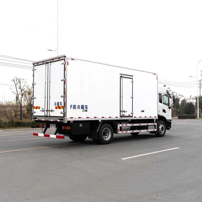 HOWO 8x4 refrigerated truck Oblique Back Plot