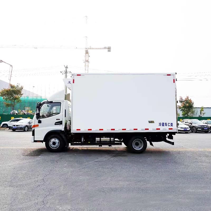 JAC 4x2 small refrigerator truck Front Side View