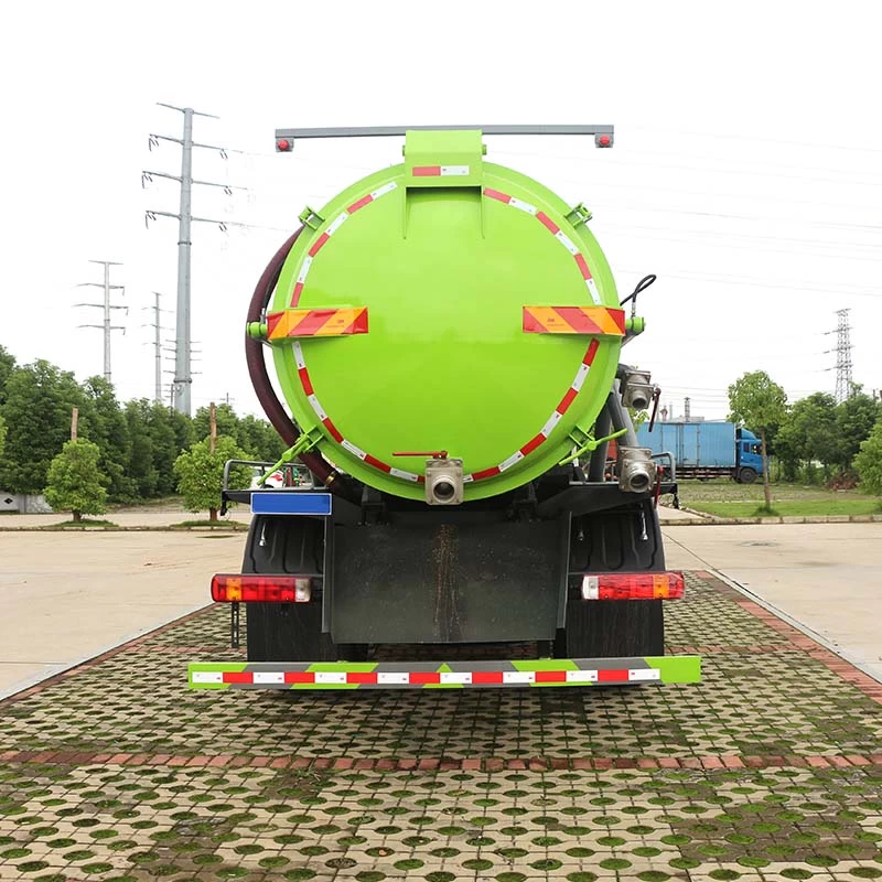 12000L 4*2 sewage suction truck with vaccum pump Back Image