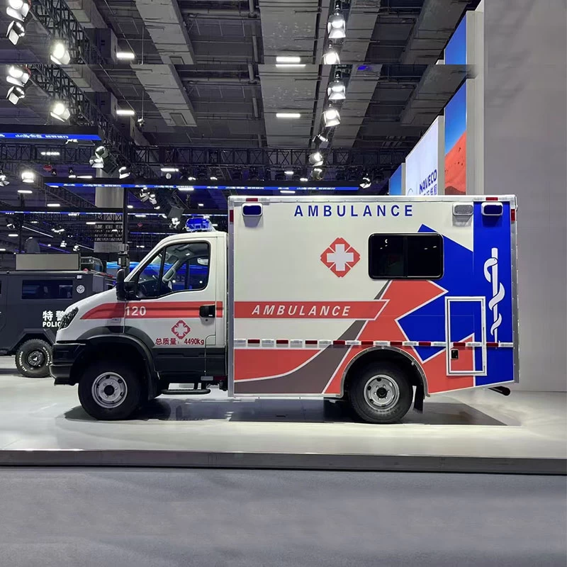 Iveco 4x4 All Wheels Drive Emergency Ambulance Vehicle Front Side View
