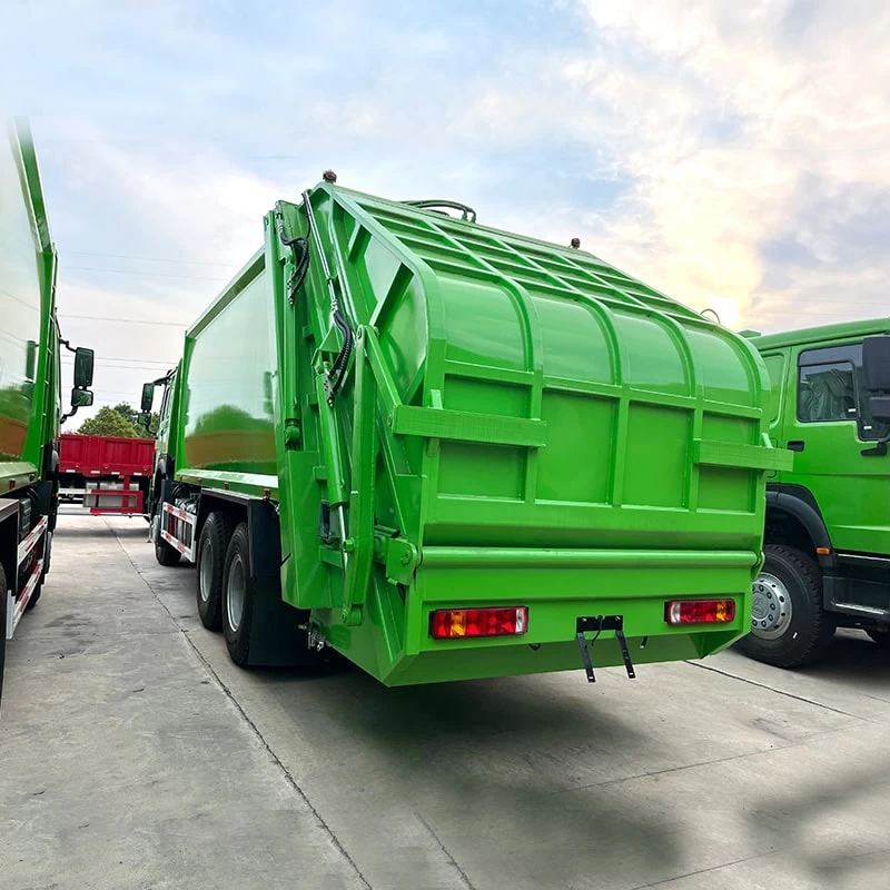 SINOTRUCK HOWO 18 CBM Compactor Garbage Truck 6 x 4 for Sale Oblique Back Plot