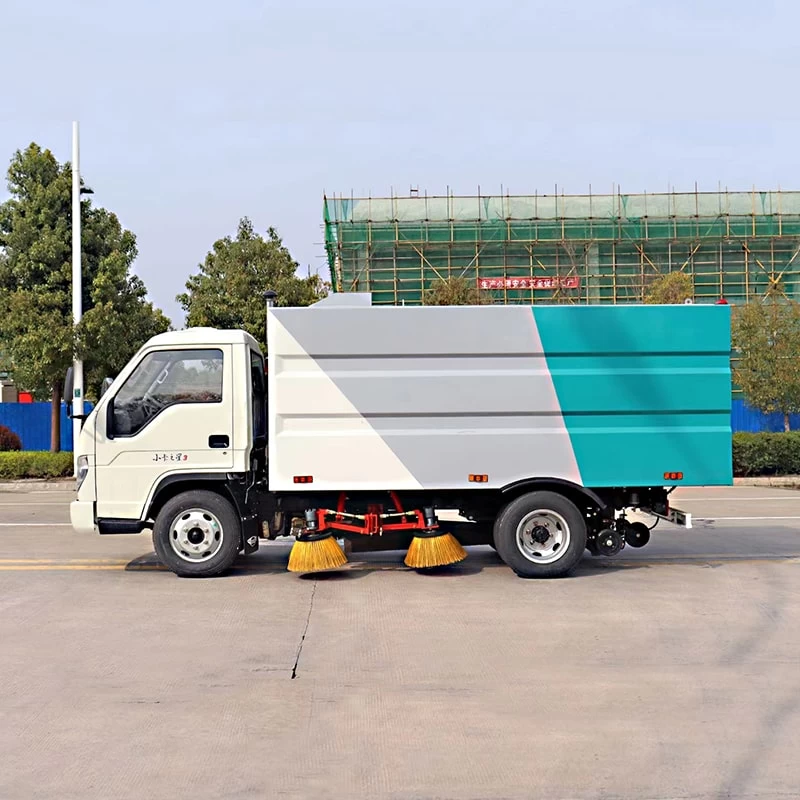 Foton 4x2 RHD road sweeper truck Front Side View