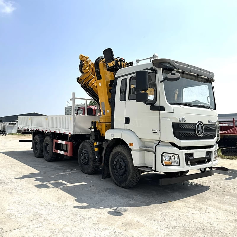 Shacman Heavy Duty 8x4 16Ton Folding Knuckle Crane Truck
Oblique Front View