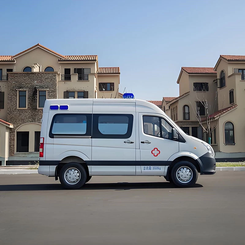 Foton Van Style Ambulance Vehicle with Basic Patient Care Front Side View
