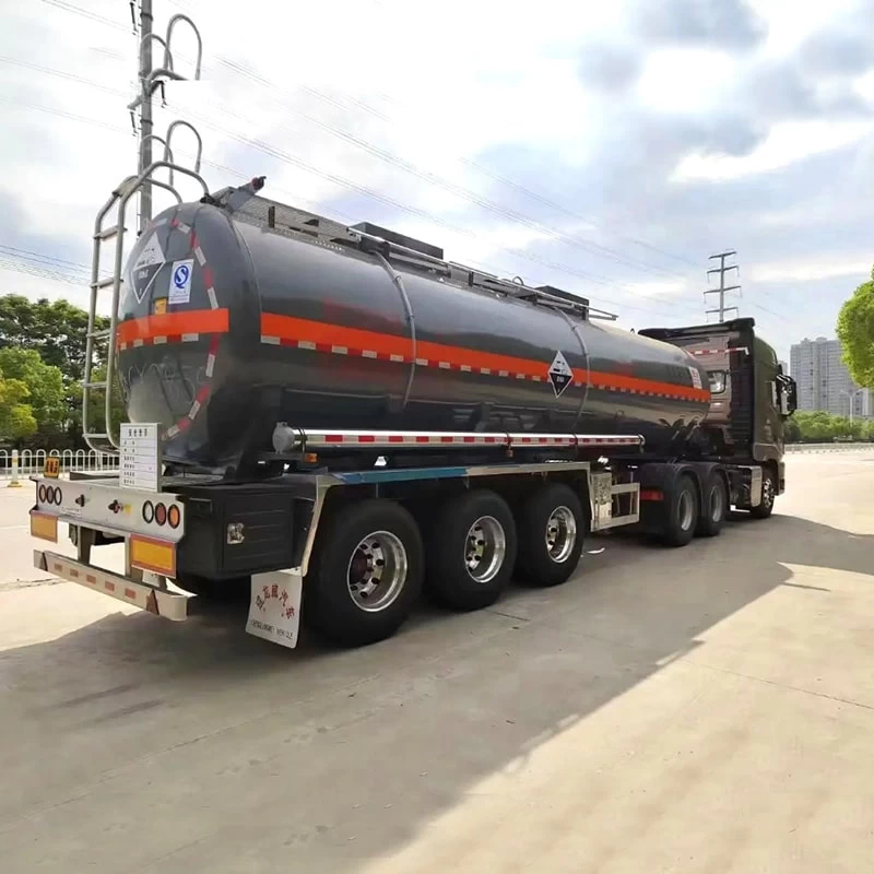 26000L Crude Oil Gasoline Petrol Diesel Tanker Semi Trailer Oblique Back Plot