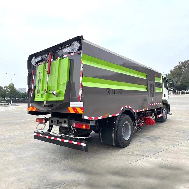 HOWO new or used 4*2 Street Sweeper with High Pressure Oblique Back Plot
