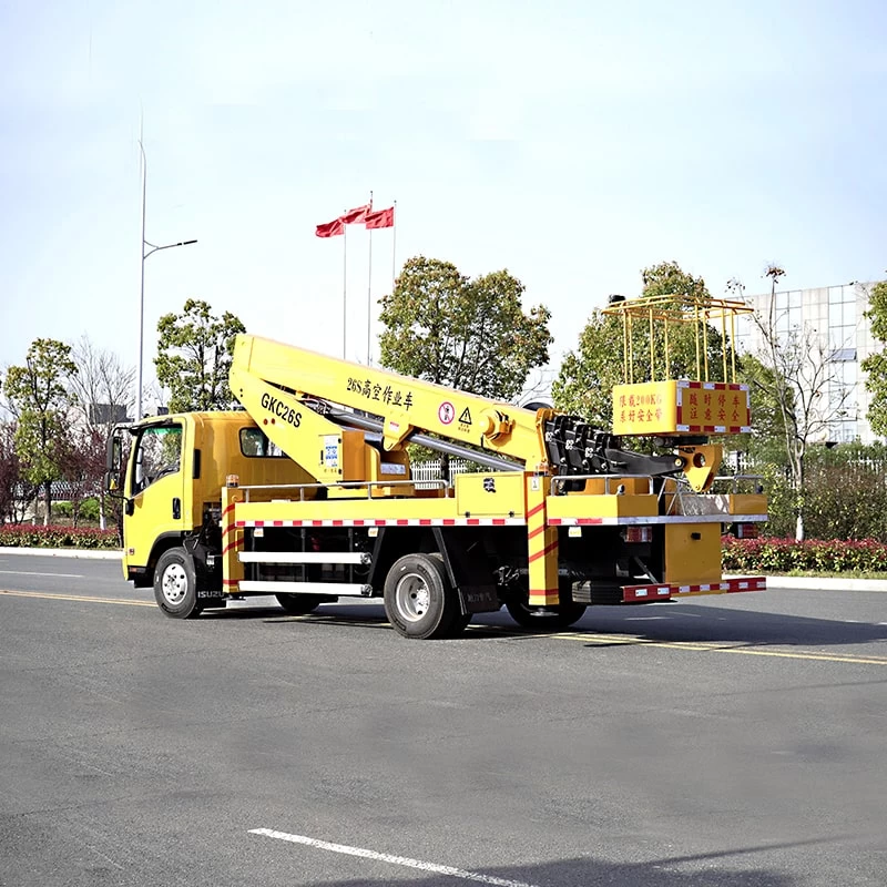 ISUZU 26m Truck Mounted Aerial Working Platform Truck Oblique Back Plot 