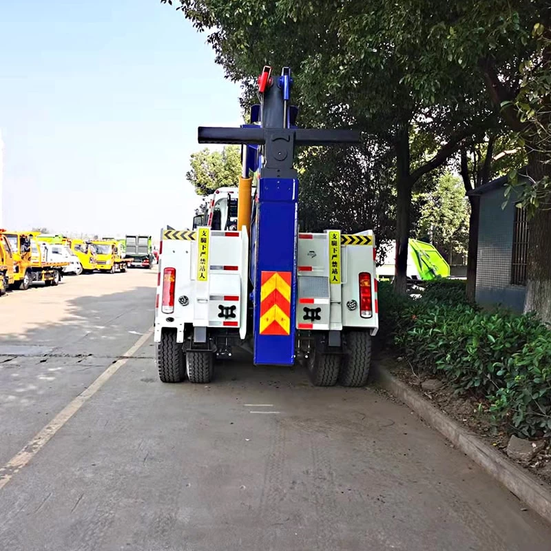 HOWO 50ton lifting & towing wrecker heavy duty tow truck Back Image
