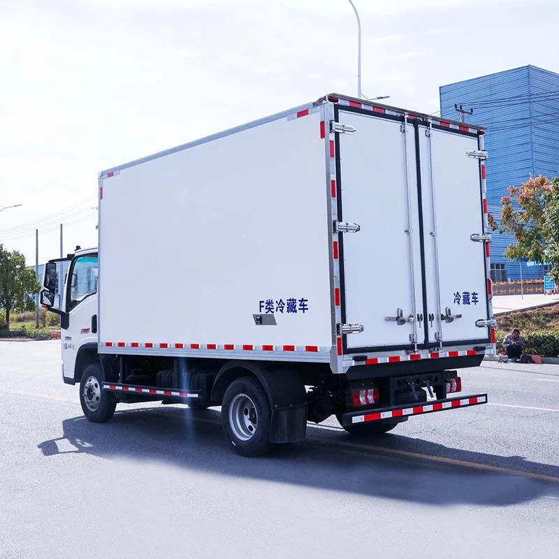 Shacman 4X2 4.2m Refrigerated Truck for Transporting Meat 
Oblique Back Plot