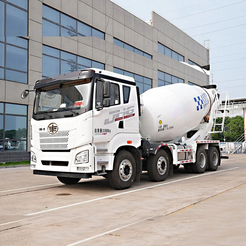 FAW 8*4 heavy duty mixer truck 10 m3 with speed control Oblique Front View
