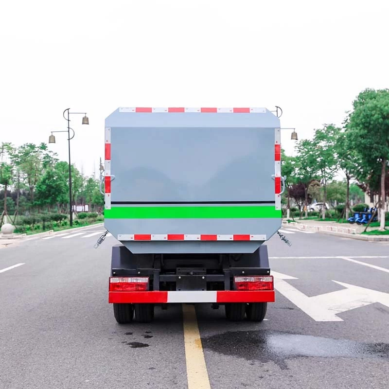 JAC 4*2 Side Loading Garbage Truck Back Image