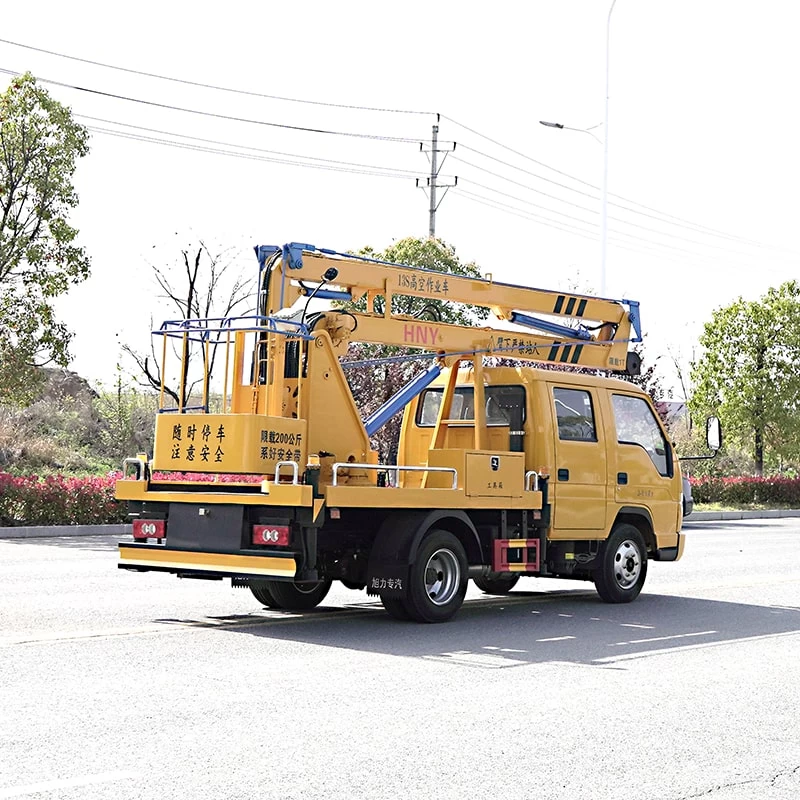 Foton 13m bucket truck aerial working truck Oblique Back Plot