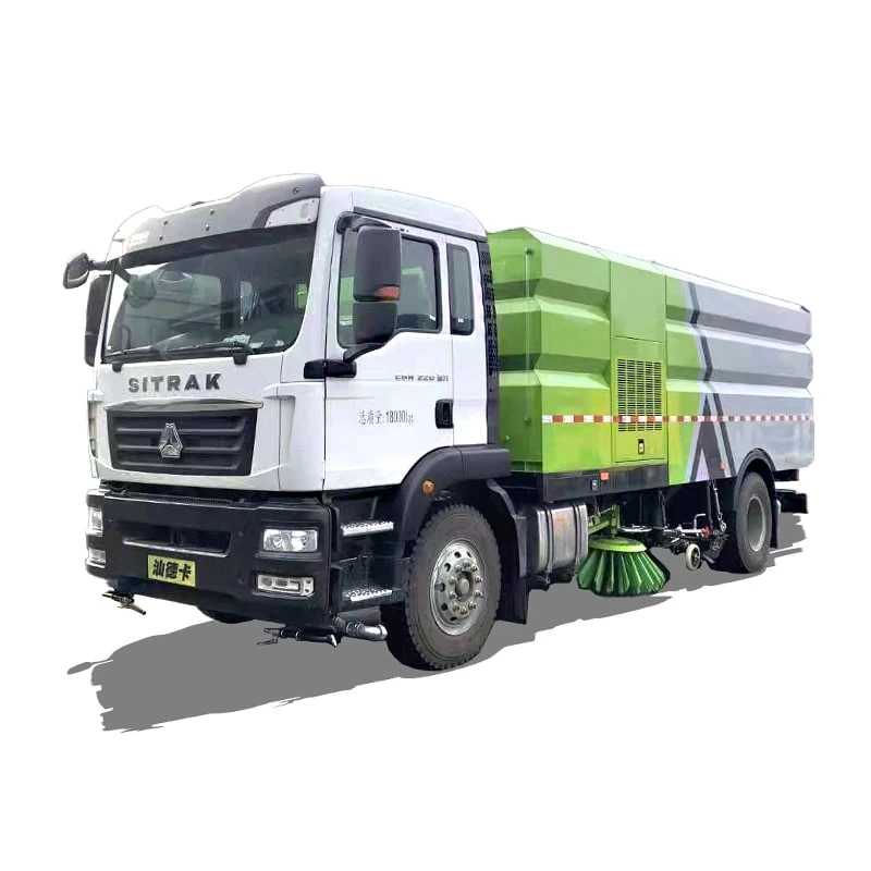 SINOTRUK 4*2 high pressure road sweeper truck thumbnail