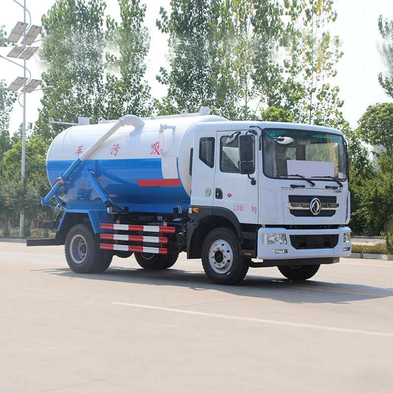 Dongfeng 15 cbm vacuum truck sewage suction Oblique Front View