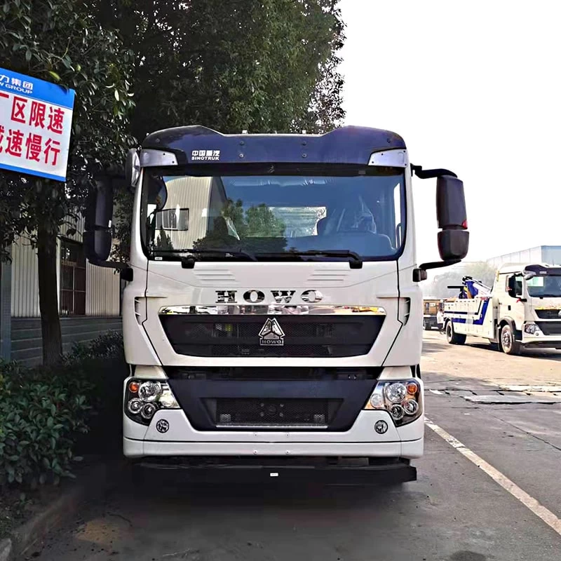 HOWO 50ton lifting & towing wrecker heavy duty tow truck Front View
