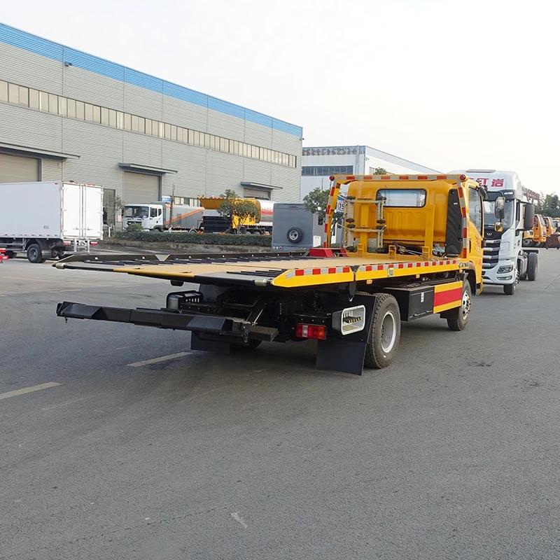 SINOTRUK 8 ton euro 2 3 4 5 flatbed wrecker with crane Oblique Back Plot