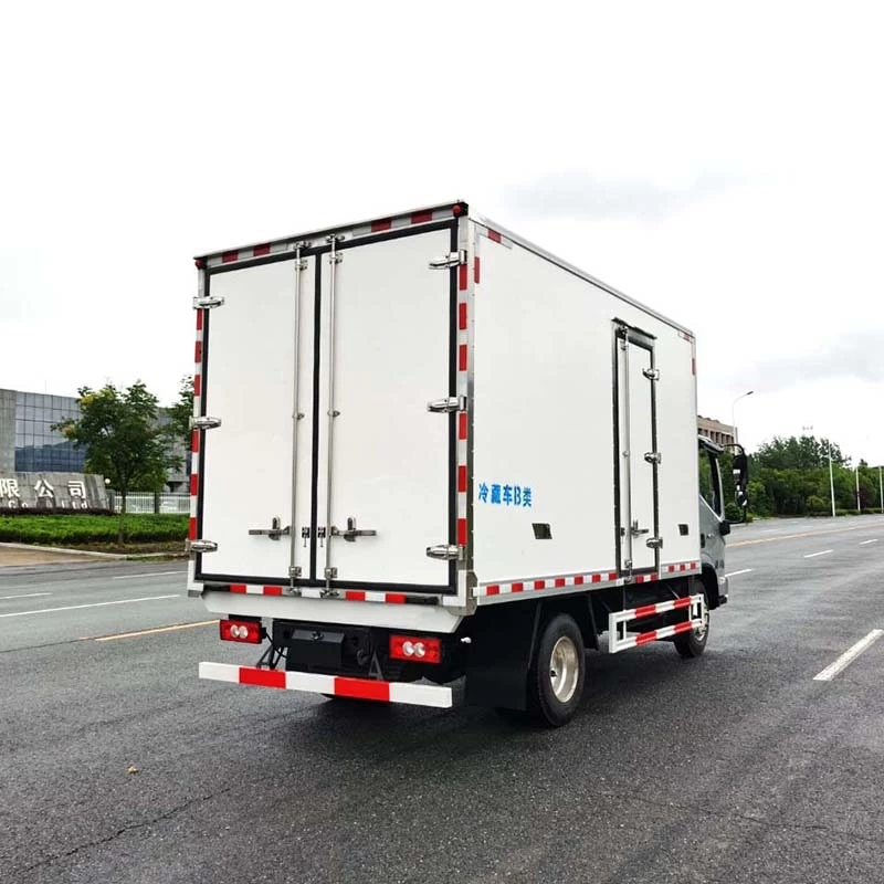 Foton Frozen food van truck 4x2 refrigeration van box truck Oblique Back Plot 