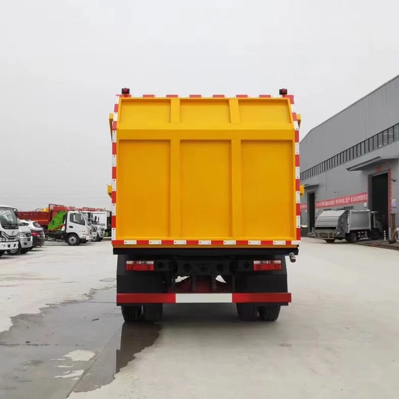 Dongfeng 4*2 Q345 carbon steel hydraulic garbage truck Back Image
