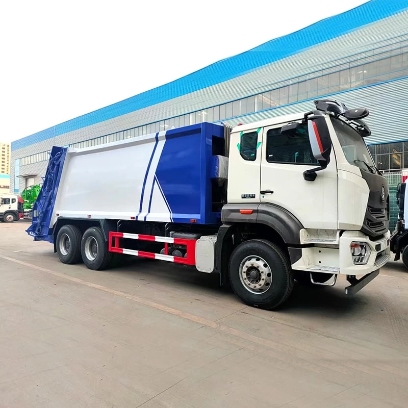 Sinotruck New or Used 20 CBM Garbage Compactor Truck Price Oblique Front View
