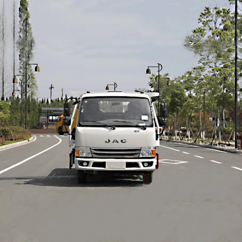 JAC 4x2 3-5ton small flatbed road wrecker tow truck Front View