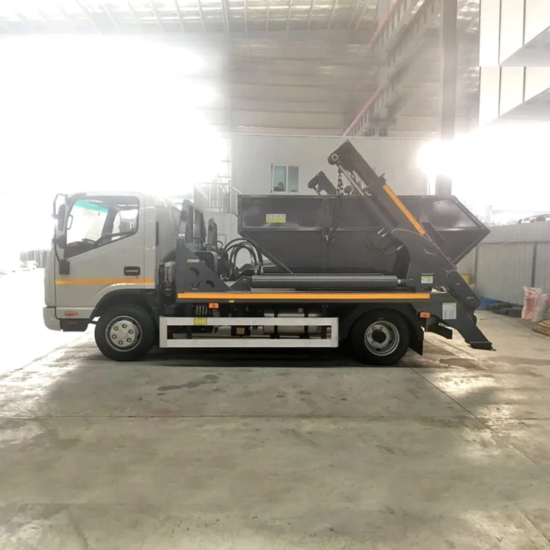 JAC 6CBM 8CBM Hydraulic Arm Roll Skip Loader Garbage Truck  Front Side View
