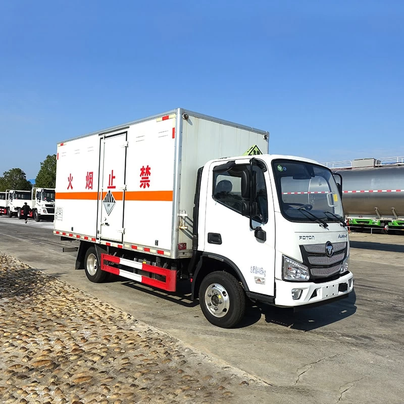 Foton 4*2 flammable gas powered fireworks transporter cart Oblique Front View 
