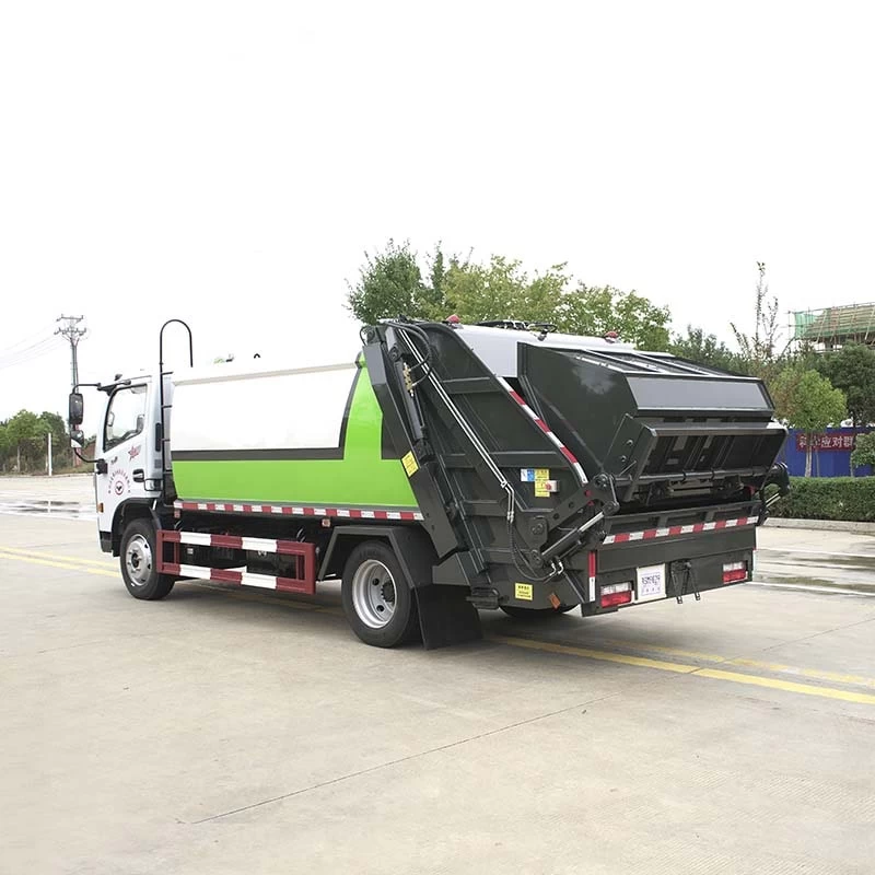 DongFeng 6 ton 4×2 compression garbage truck Oblique Back Plot
