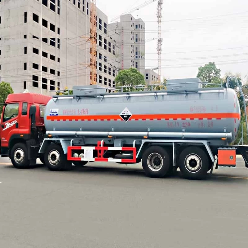 FAW 20 ton 8*4  acetic phosphoric solution transport truck  Oblique Front View
