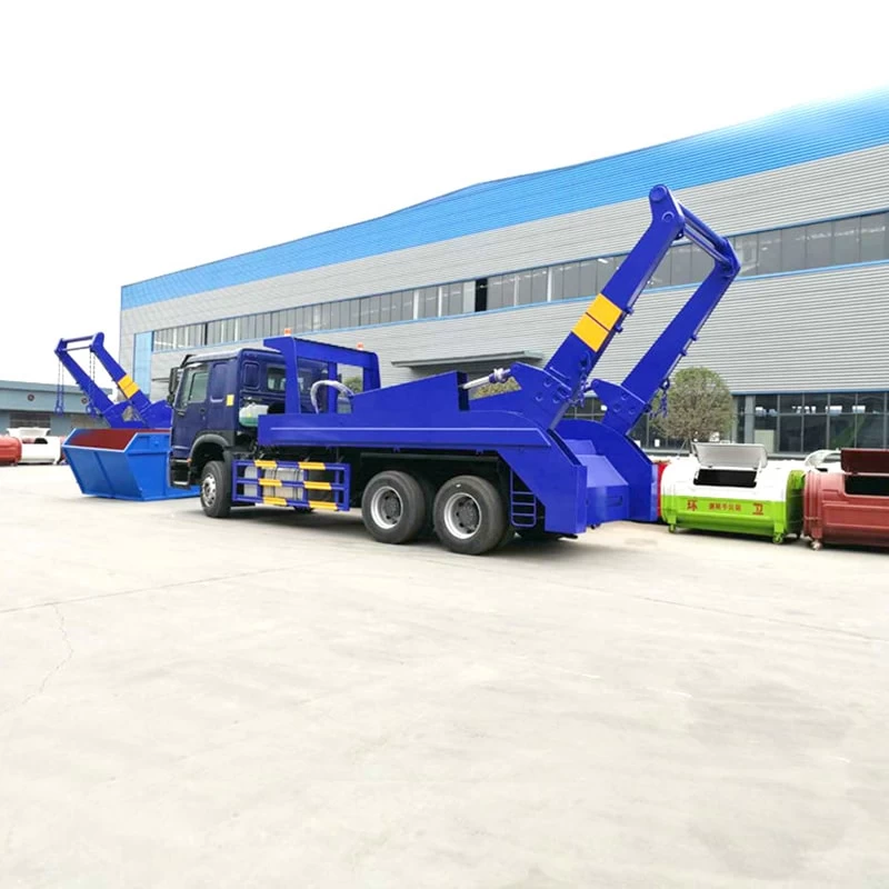 SINOTRUCK HOWO 20/18 CBM Swing Arm Garbage Collection Truck Oblique Back Plot 

