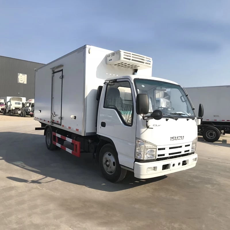 ISUZU freezer cold refrigerated truck for truck Oblique Front View