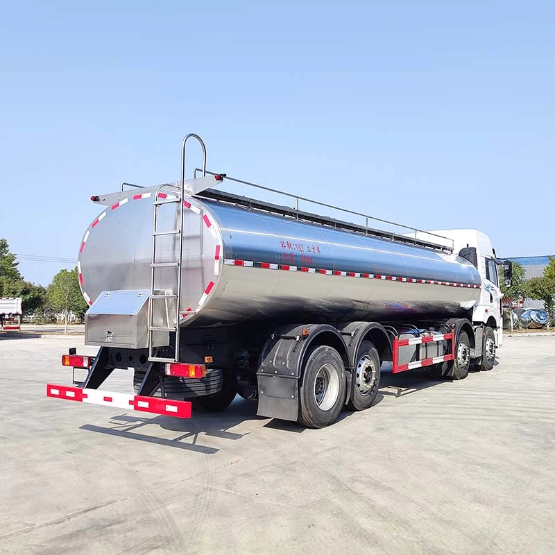FAW 8*2 22000 liters water milk tanker truck Oblique Back Plot