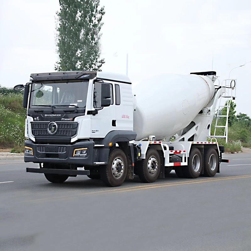 SHACMAN 8*4 8cbm full power take-off cement mixer truck Oblique Front View