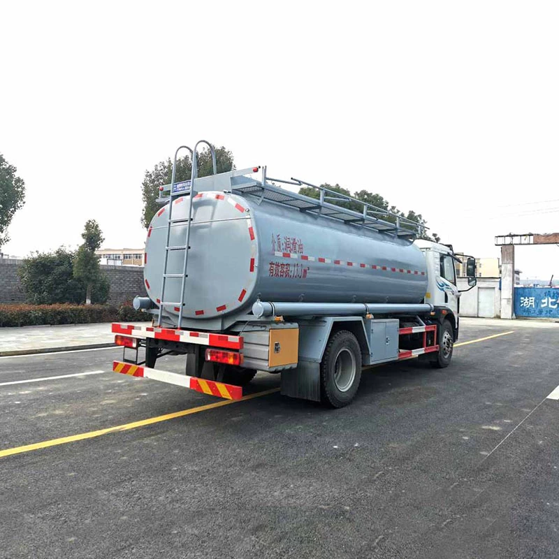 FAW 10 ton water purifying agent lubricating transporte truck Oblique Back Plot