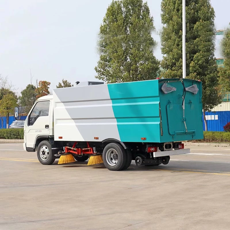 Foton 4x2 RHD road sweeper truck Oblique Back Plot