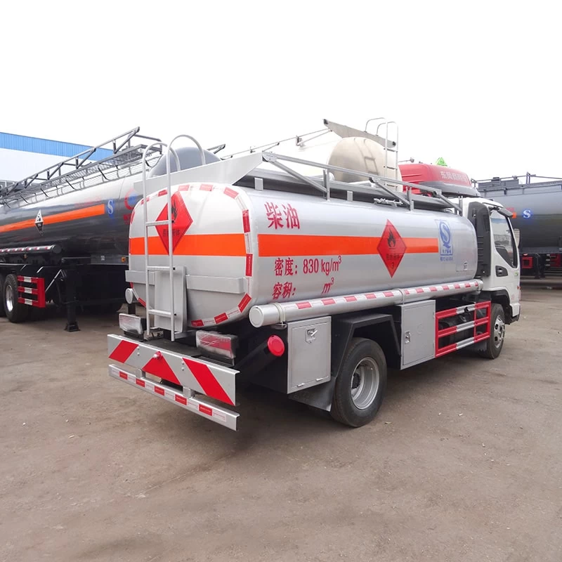 JAC 4*2 new or used 8000 liters l fuel bowser tank truck Oblique Back Plot
 