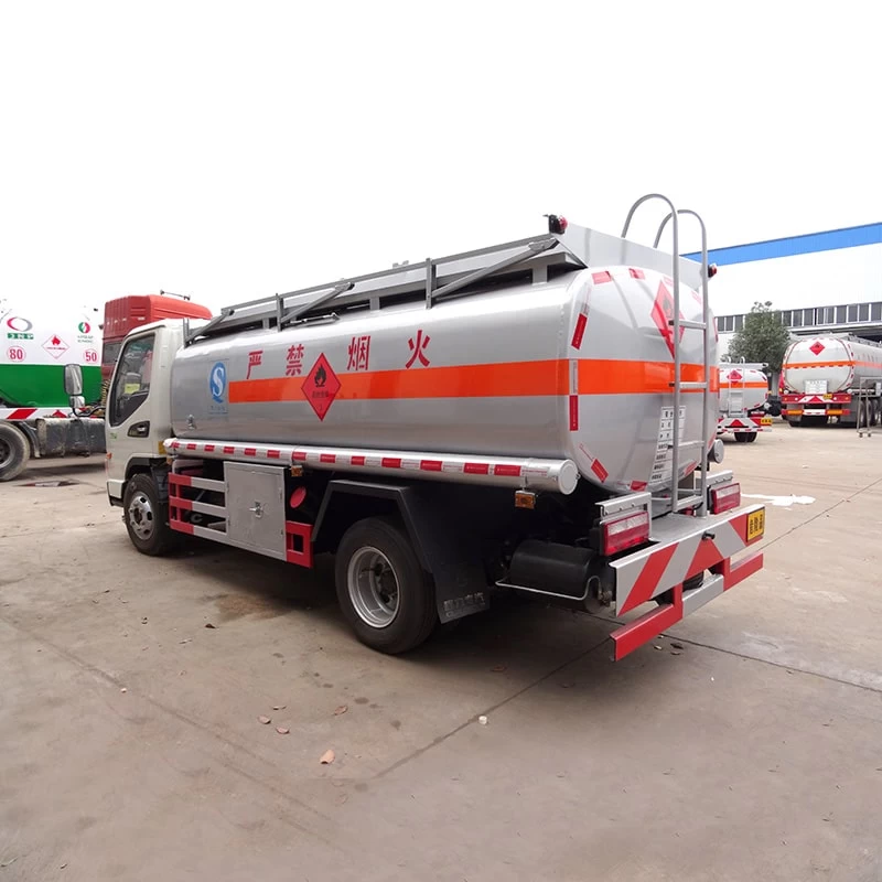 JAC 4*2 new or used 8000 liters l fuel bowser tank truck Oblique Back Plot