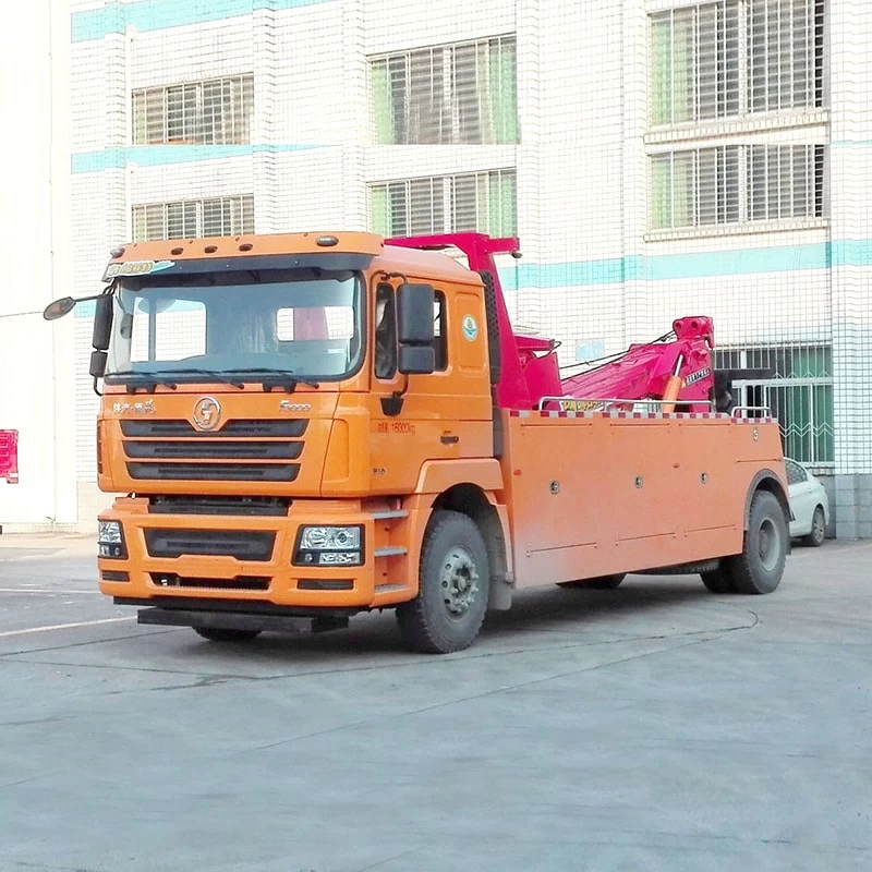 4*2 SHACMAN heavy duty road rescue wrecker truck Oblique Front View