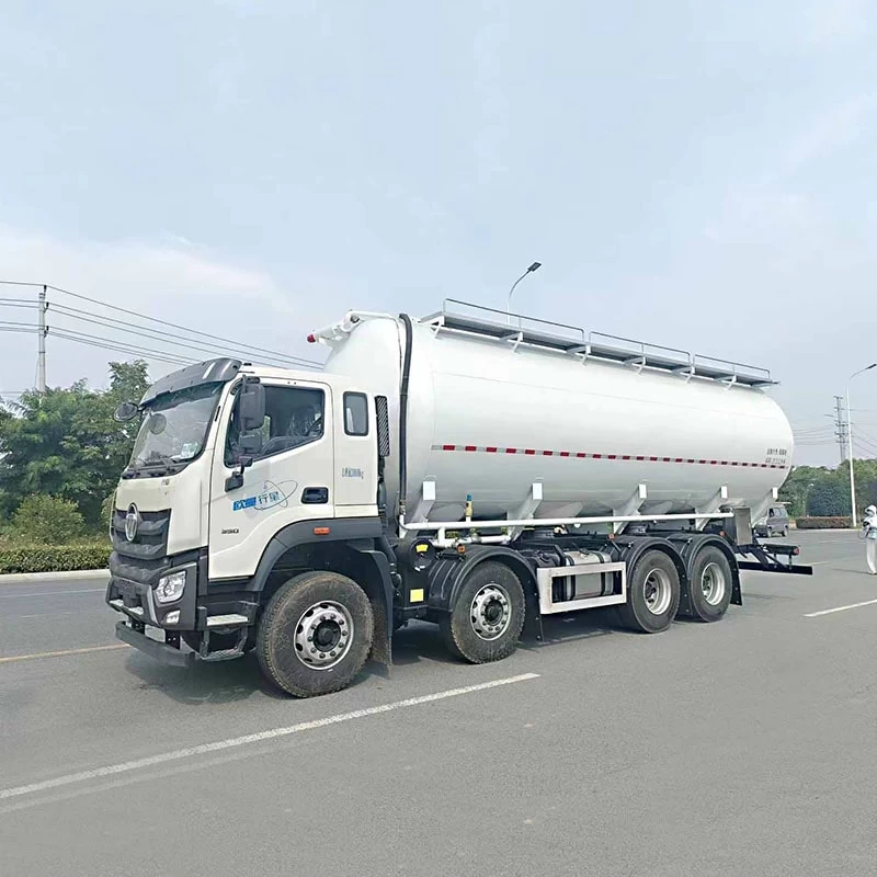 FOTON 8*4 33 cbm powder material transport truck Oblique Front View
