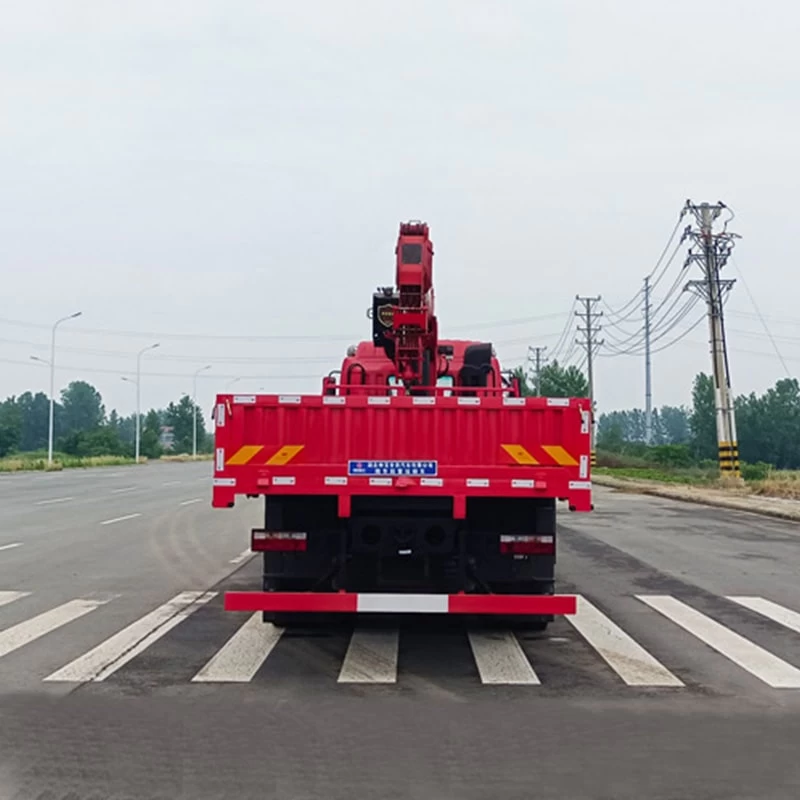 JAC 6*4 cargo truck 10tons straight mounted crane truck Back Image
 