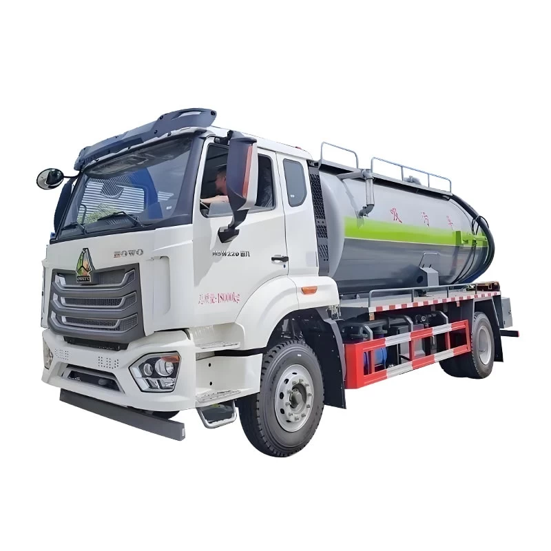 Howo 220HP 12CBM Sewage Suction Truck Vacuum Spetic for Sale Thumbnail
