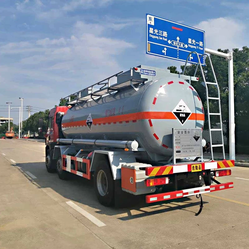 FAW 15 ton Chemical / Acid Tanker Trucks For Sale Oblique Back Plot
