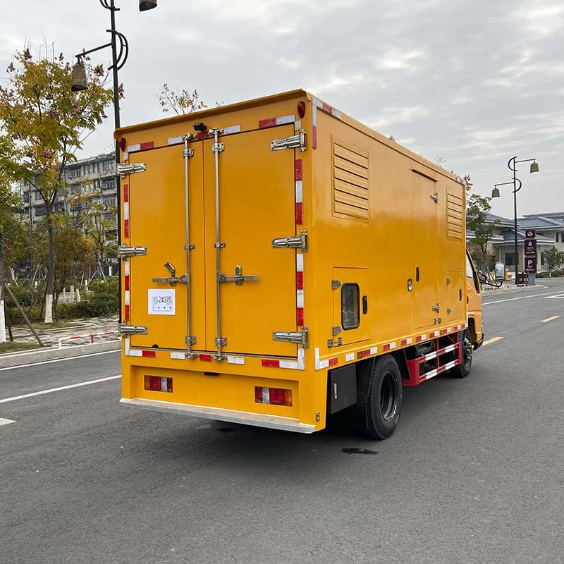 JMC 50 kw silent power supply truck Oblique Back Plot