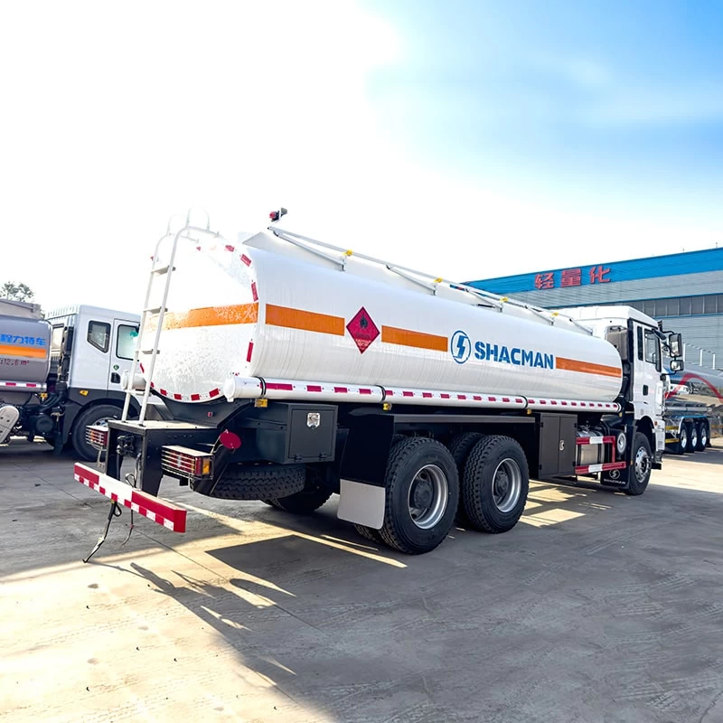 SHACMAN 6*4 refuelling oil fuel transportation truc Oblique Back Plot