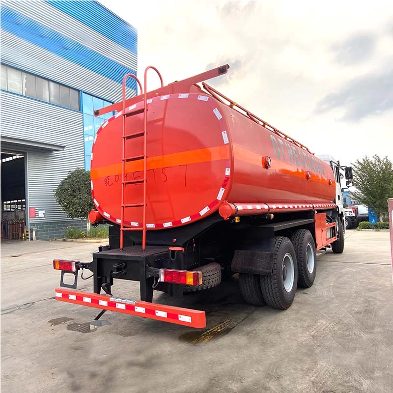 Shacman 25m3 Fuel Delivery Truck 6x4 Oil Tank Truck Oblique Back Plot
