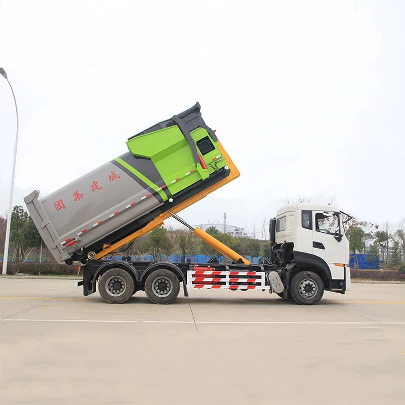 18cbm hook arm mobile compressed garbage station Front Side View