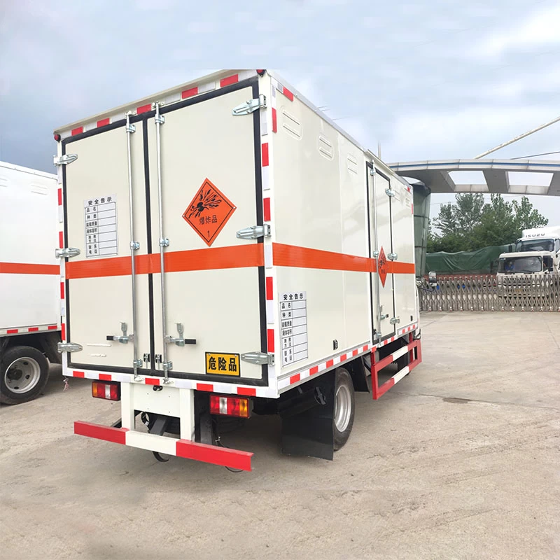 JMC firecracker transport blasting equipment truck Oblique Back Plot
