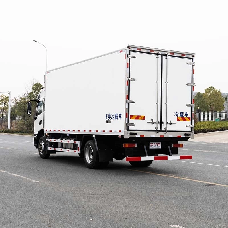 HOWO 8x4 refrigerated truck Oblique Back Plot