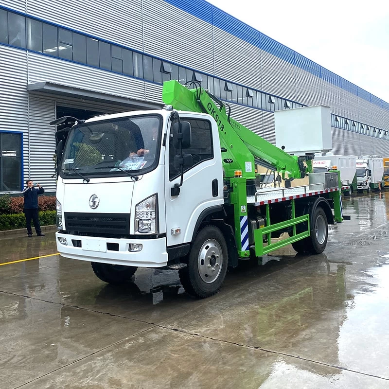 SHACMAN 4*2 18m high altitude operation bucket truck Oblique Front View
